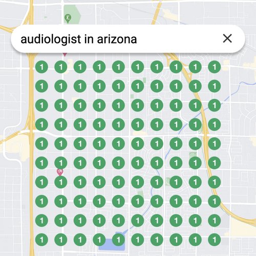 Ranking #1 as an audiologist in Arizona on Google Maps