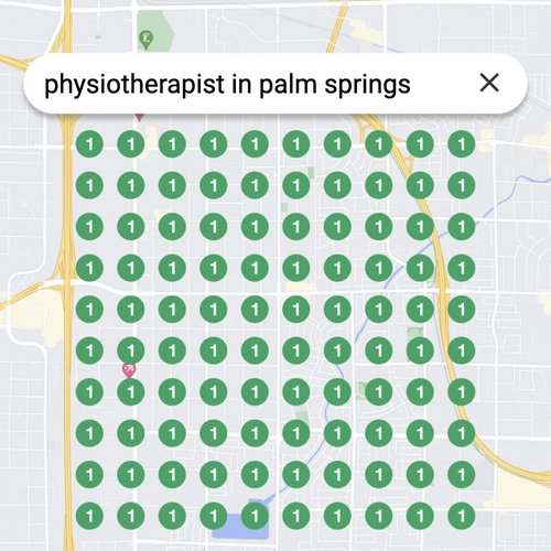 Ranking #1 as an physiotherapist on Google Maps in Palm Springs