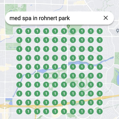 Ranking #1 as a Med Spa in Rohnert Park on Google Maps