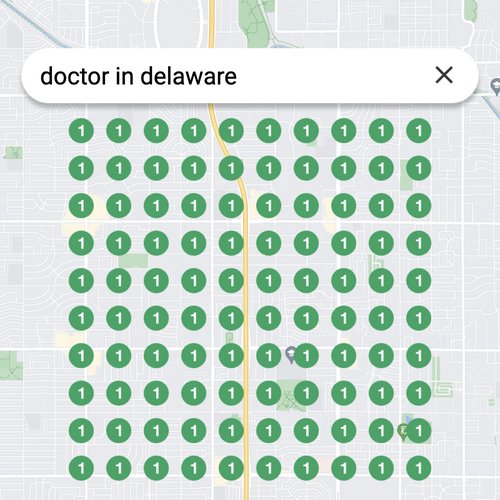 Ranking #1 as an doctor in Delaware on Google Maps