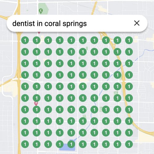 Leading Google Maps listing for dental care in Coral Springs