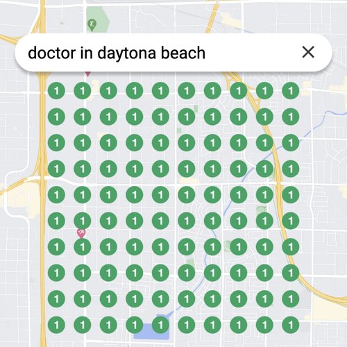 Ranking #1 as a doctor in Daytona Beach on Google Maps