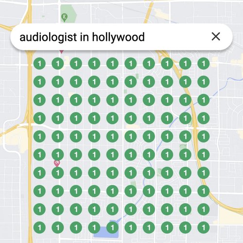 Ranking #1 as an audiologist in Hollywood on Google Maps