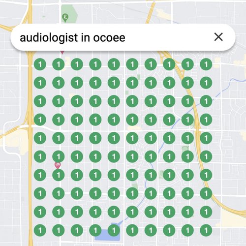 Ranking #1 as an audiologist in Ocoee on Google Maps