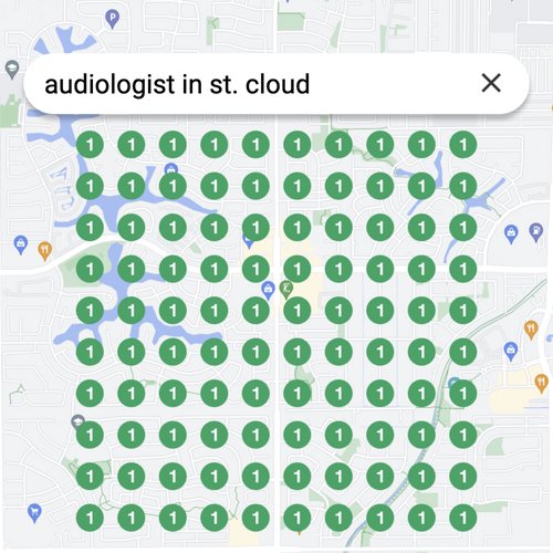Ranking #1 as an audiologist in St. Cloud on Google Maps