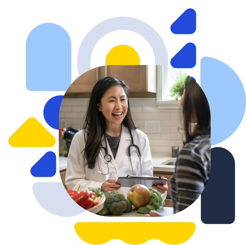A nutritionist at work