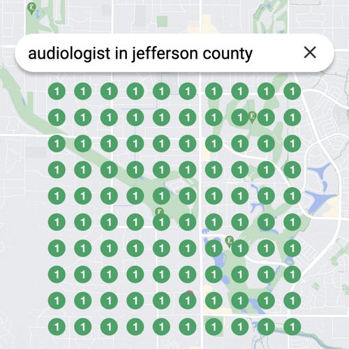 Ranking #1 as an audiologist in Jefferson County on Google Maps