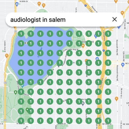 Ranking #1 as an audiologist in Salem on Google Maps