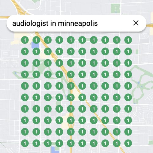 Ranking #1 as an audiologist in Minneapolis on Google Maps