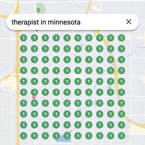 Ranking #1 as a therapist on Google Maps in Minnesota
