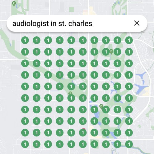 Ranking #1 as an audiologist in St. Charles on Google Maps