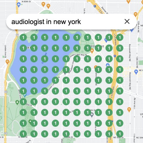 Ranking #1 as an audiologist in New York on Google Maps