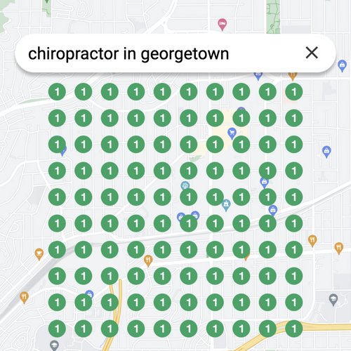 Prime position in local search for Georgetown chiropractors