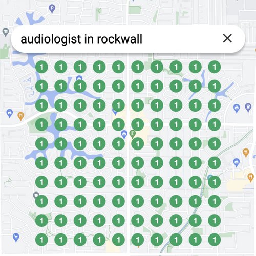 Ranking #1 as an audiologist in Rockwall on Google Maps